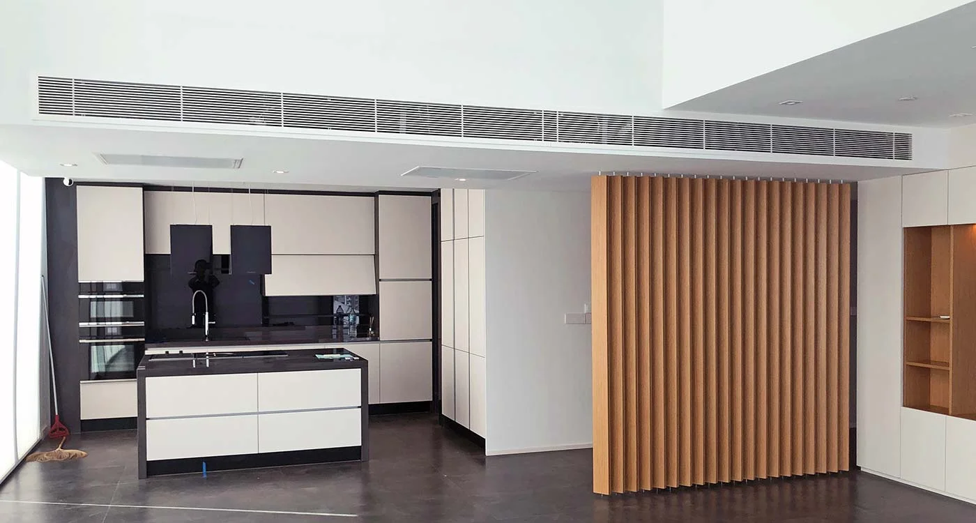 Renovated kitchen and living space at Hyde 11