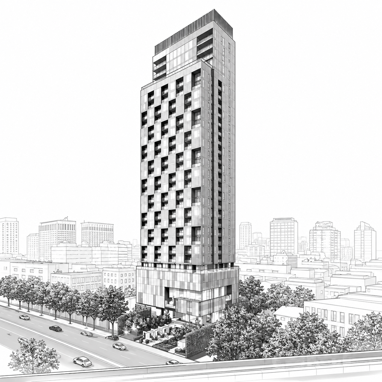 Architectural illustration of The Strand Thonglor