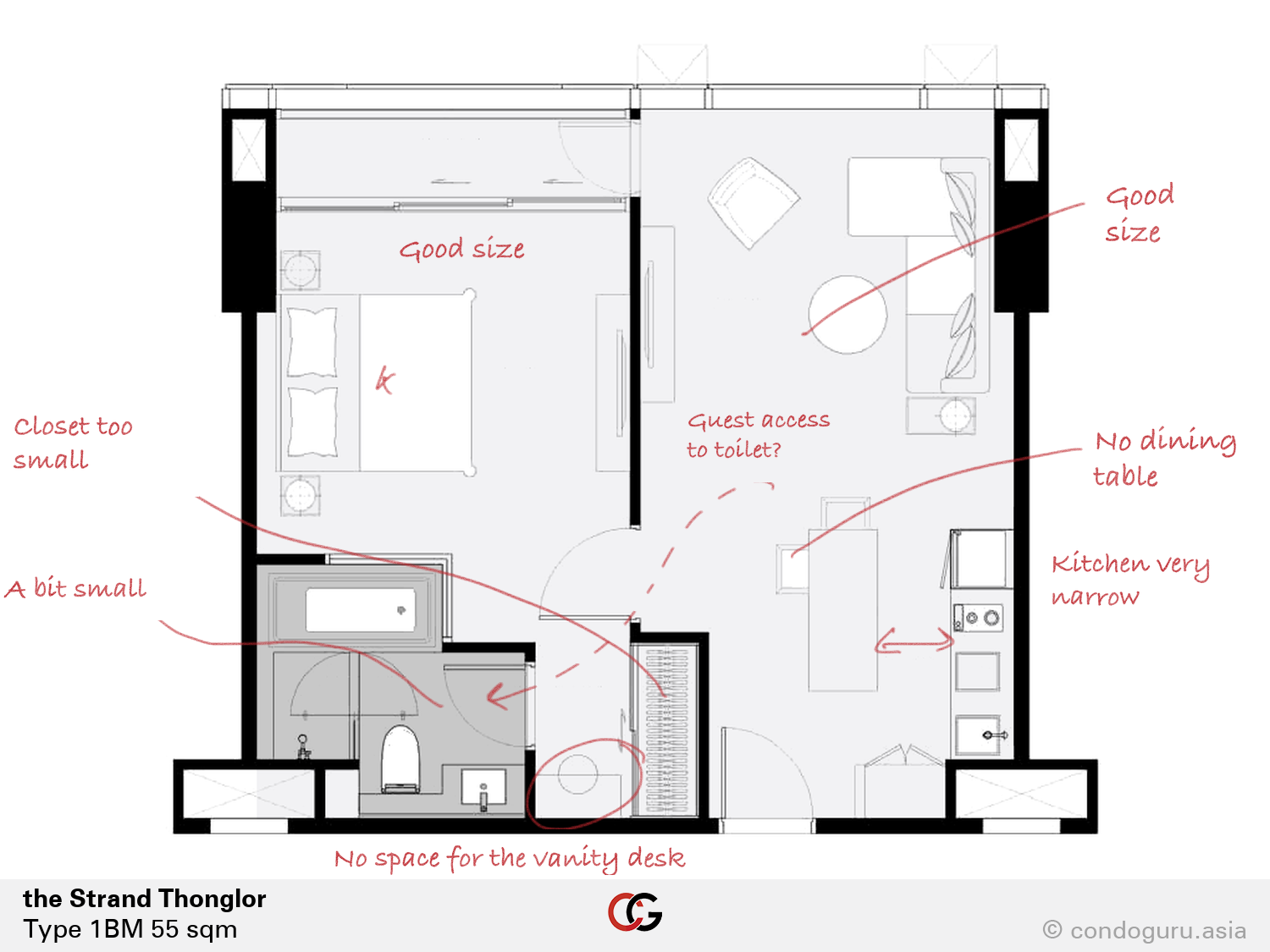 the Strand Thonglor — Type 1BM floorplan